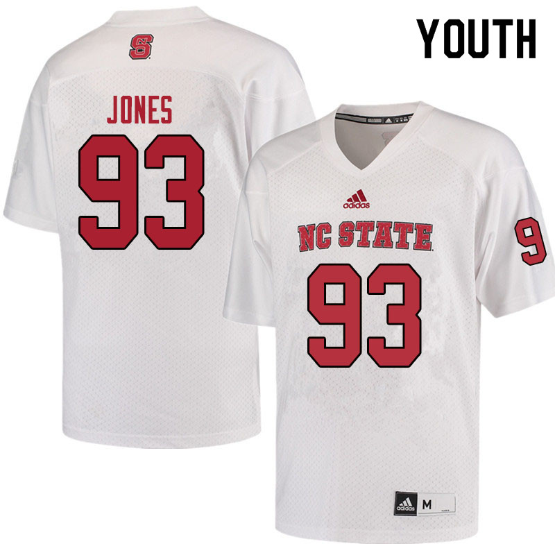 Youth #93 Justin Jones NC State Wolfpack College Football Jerseys Sale-Red - Click Image to Close